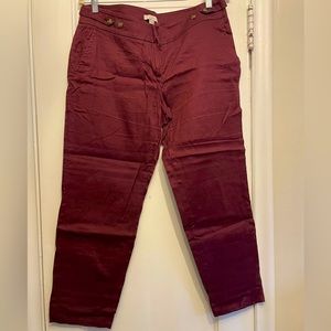 Loft Marisa Linen Crop Pant